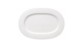 White Pearl Oval Platter Lg